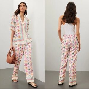 Scotch & Soda Gia Starfish Print Colorful Trouser Pull On Pants Size XL